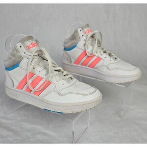 Adidas Hoops 3.0 Mid Top Sneakers Youth 3 White Peach SHW 675001
